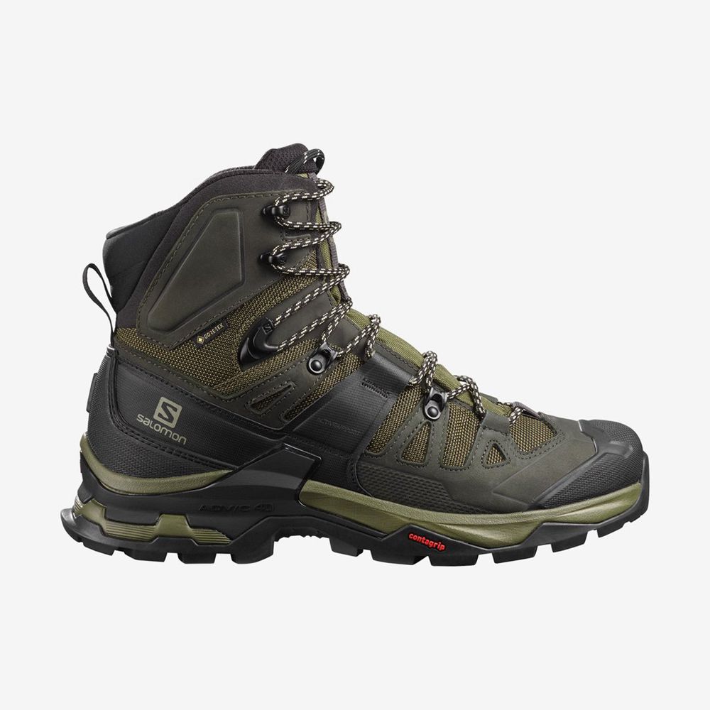 Salomon Israel QUEST 4 GTX - Mens Hiking Shoes - Olive (VJMF-34058)